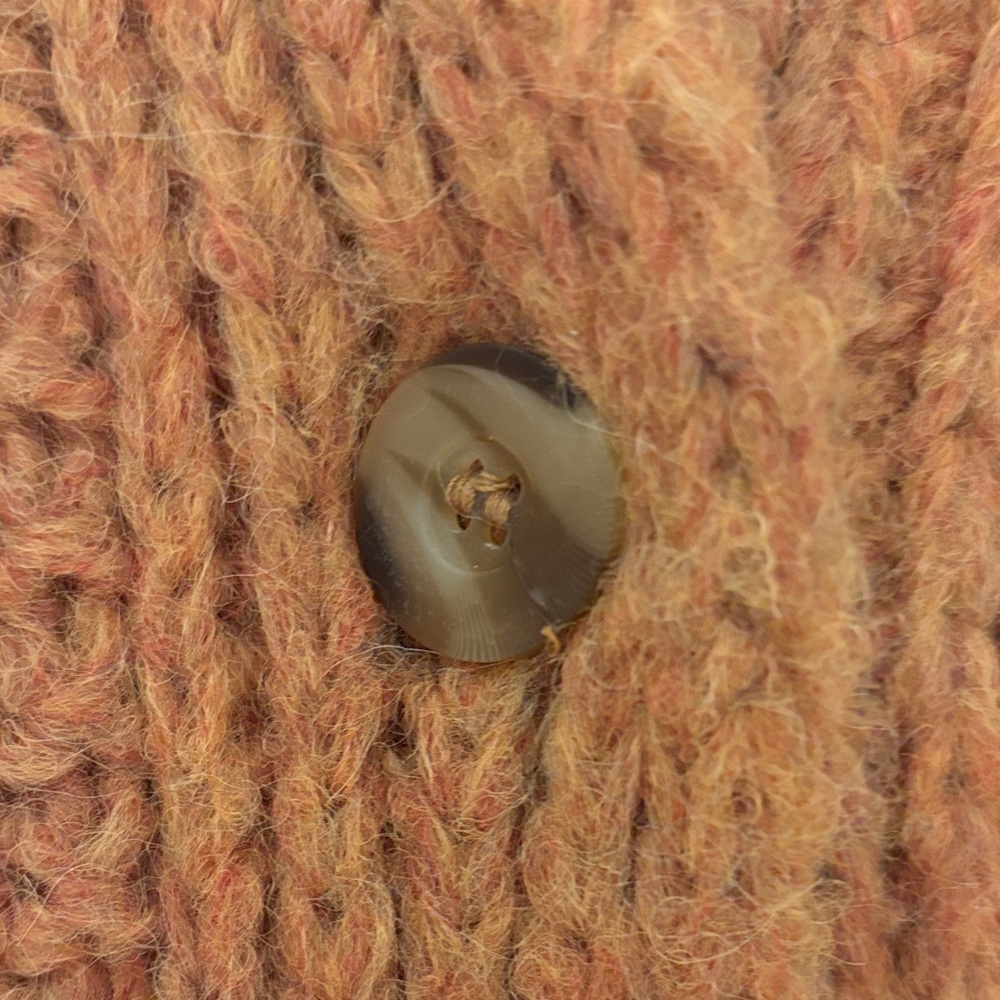 Faherty Rustic Orange/ Tan Knit Sweater - image 7